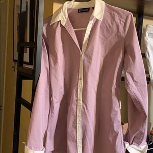 A pink blouse